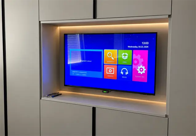 Built-in TV running the IPTV interface