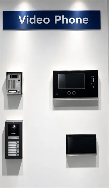 Video phone and intercom display wall in the Technology Group showroom